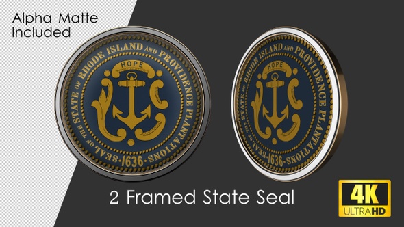 Framed Seal Of Rhode Island State