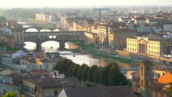 Florence Skyline - Ponte Vecchio Bridge, Italy