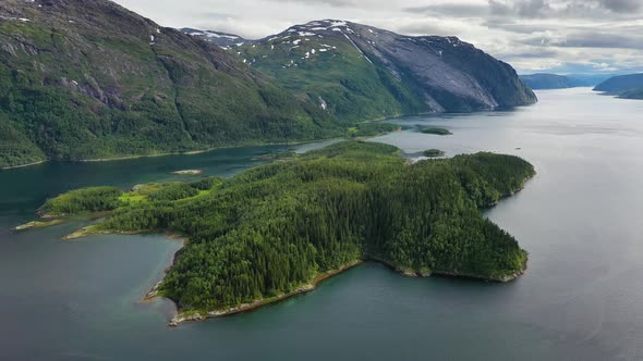 Aerial Footage Beautiful Nature Norway