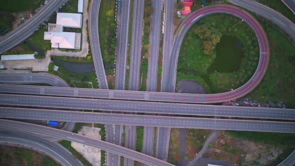 4K : footage hyperlapse expressway for transportation concept.