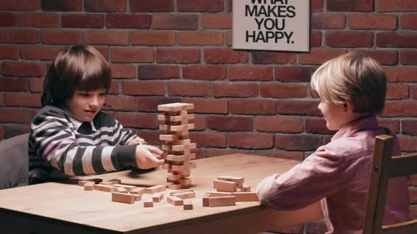 Children Playing Jenga