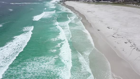 Aerial View of Scenic Ocean Waves