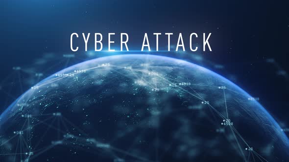 Global Abstract Cyber Earth  Cyber Attack