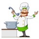 Cook with moustache and spoon. Cartoon character - VideoHive Item for Sale