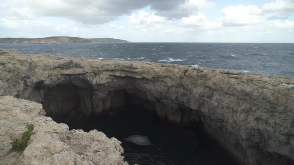 Panoramic View of Armier Bay in Mellieha near Coral Lagoon In Malta