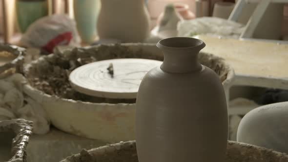 Vase of Mud or Clay in the Lathe