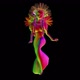 Rainbow walking catrina with alpha channel - VideoHive Item for Sale
