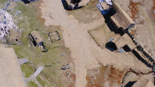 Drone Over Viking Village Film Set In Hofn