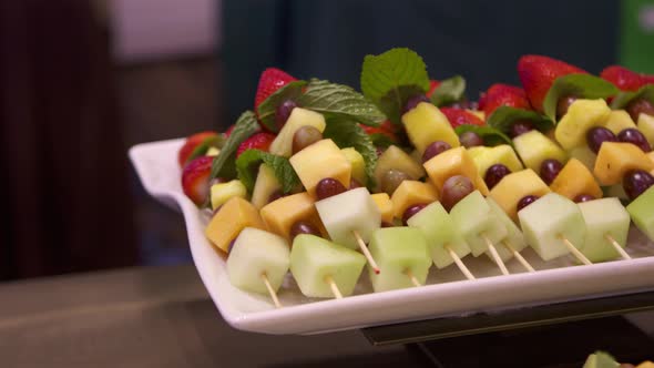 Healthy fruit on a stick