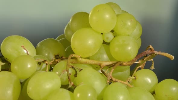 Closeup Shot of a Bunch of Grapes Rotating