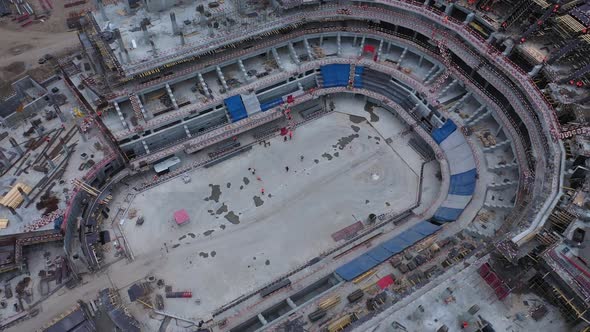 Unfinished Hockey Stadium Building Construction Site