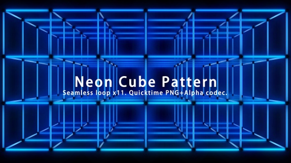 Neon Cube Pattern