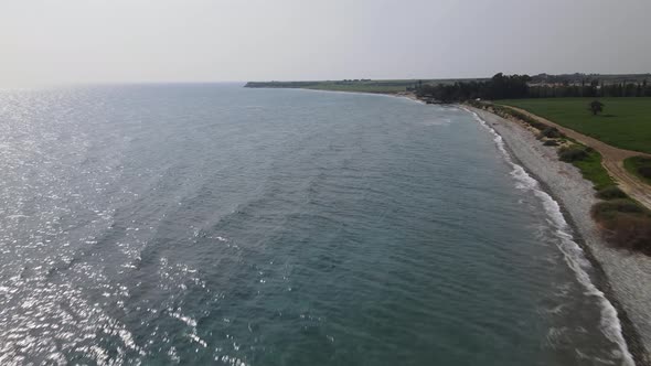 Day views of the mediterranean sea. Shooting from a drone. alt