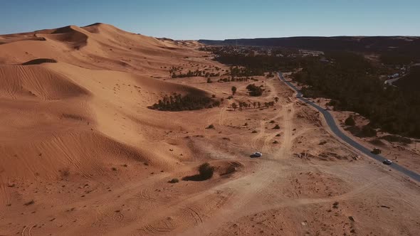 Aerial View Of The Sahara Desert, Near Taghit, Algeria