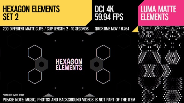 Hexagon Elements (4K Set 2)