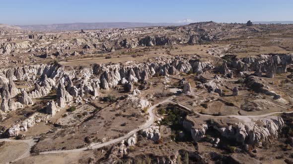 Cappadocia Landscape Aerial View. Turkey. Goreme National Park