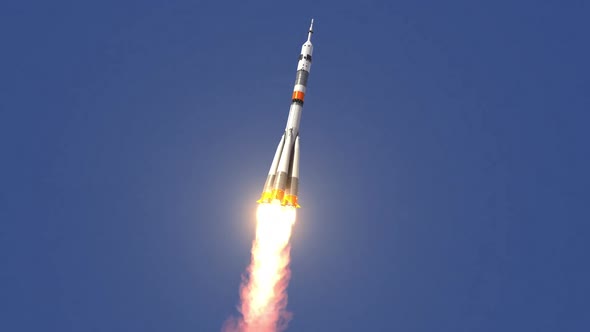 Carrier Rocket Takes Off