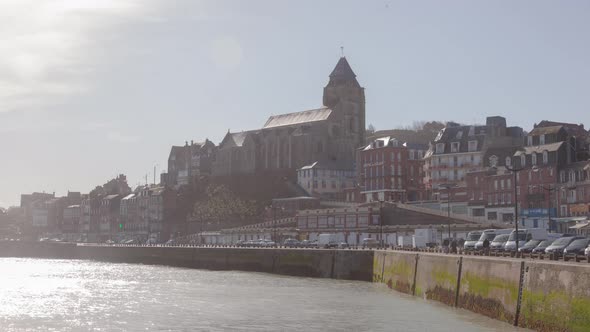 French Harbor Normandie, Timelapse, Church