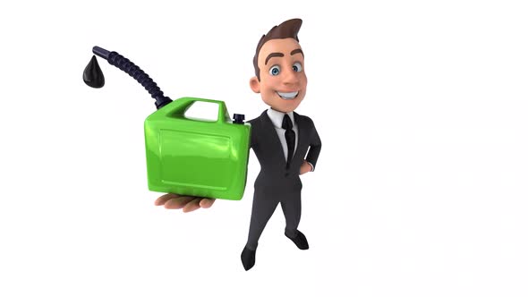 Fun 3D cartoon business man alt