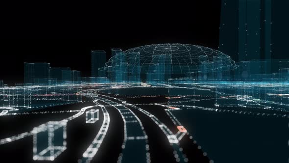 Abstract Hologram 3D City alt
