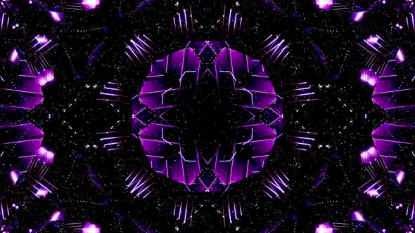 Flower Neon Purple 4K