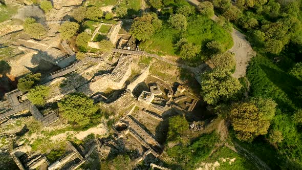 Flying Over The Troy Ancient City