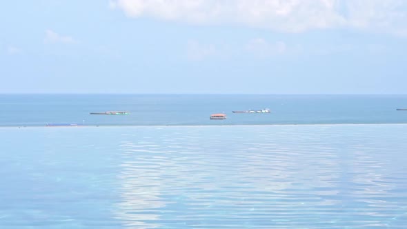 Outdoor swimming pool in hotel resort for vacation