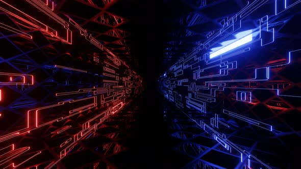 Hitech Neon Scifi Tunel