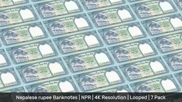 Nepal Banknotes Money / Nepalese rupee / Currency रू / NPR/ | 7 Pack | - 4K