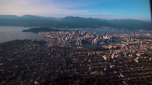 Aerial View of Downtown Vancouver BC