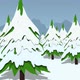 Winter landscape with the Christmas trees and mountains on the horizon. - VideoHive Item for Sale