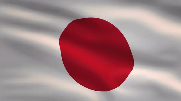 Japan Windy Flag Background 4K