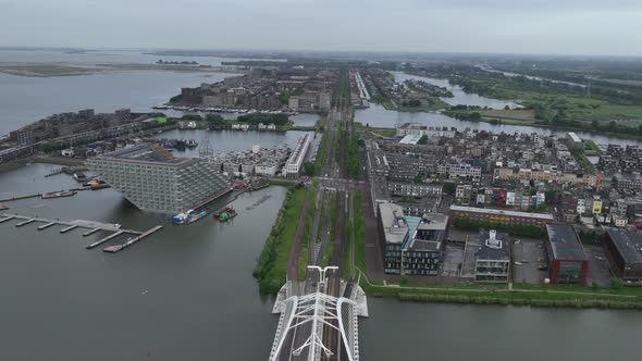 Amsterdam Ijburg Hyperlapse Timelapse Artificial Island Modern Residential Area Smart City Cityscape