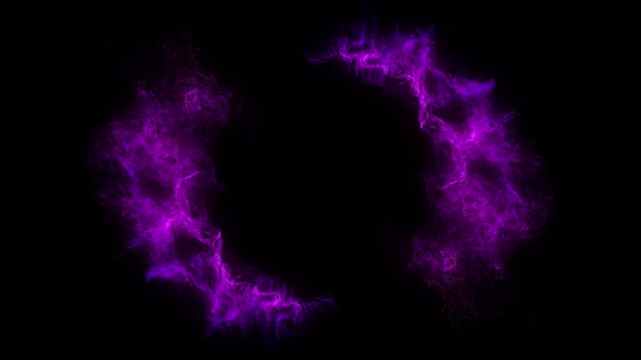 Glowing Purple Particle Circle Trail Animation