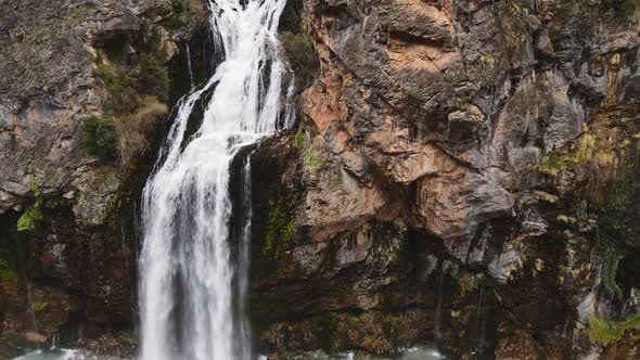 Aerial view of Kapuzbasi waterfalls in Turkey