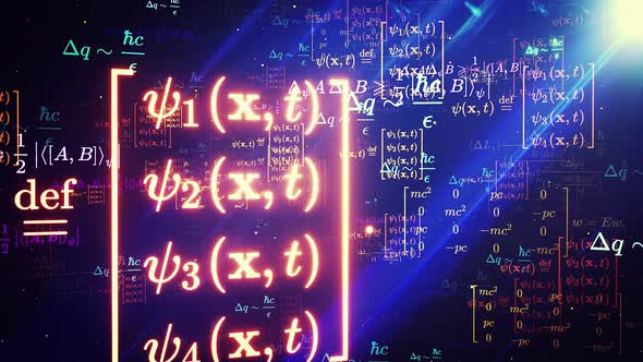 Math Formulas Background 4k