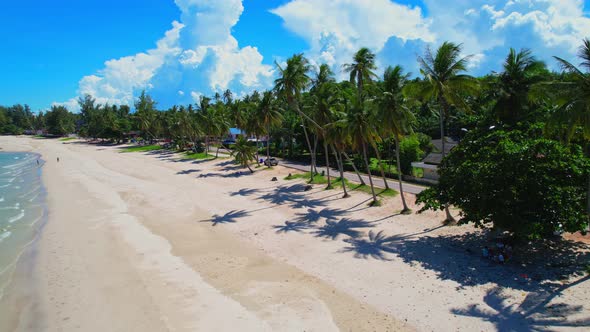 Drones are flying over beautiful beaches and seas