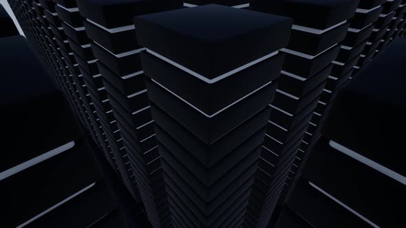 Servers Data Center Bitcoin Farm Virtual Space Computer Animation