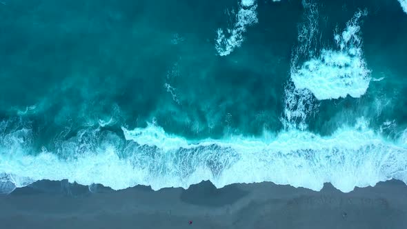 Dramatic Sea Texture  Filmed on a Drone in the Sunset