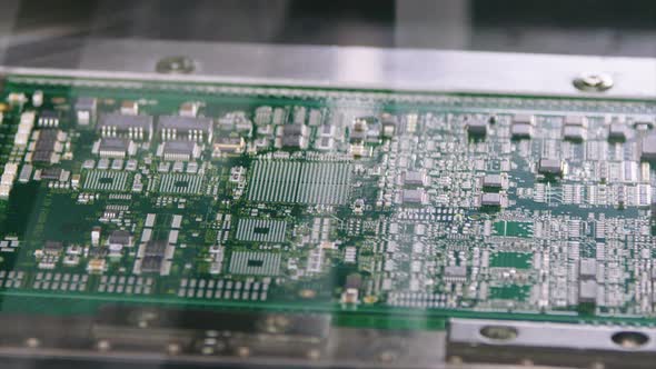 Surface Mount Technology SMT Machine places elements on circuit boards