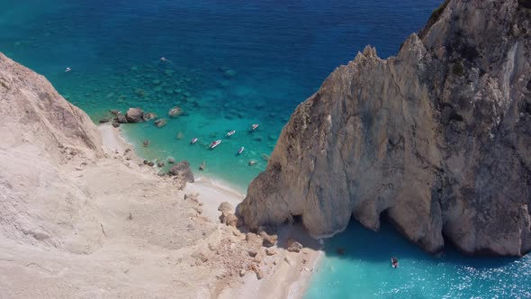 The beautiful Mizithres Cape and beach at the west coast of Zakynthos Island, Greece