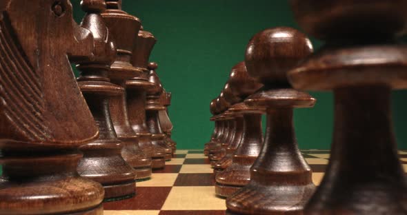 Macro view of chess shown in an unusual way