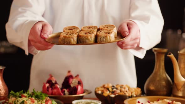 Turkish Traditional Food Sweet Dish Baklava Closeup