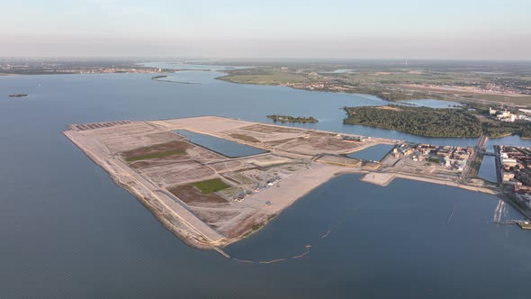 Beach IJburg Part of Strandeiland Under Construction Large Artificial Land Creation at the IJmeer in