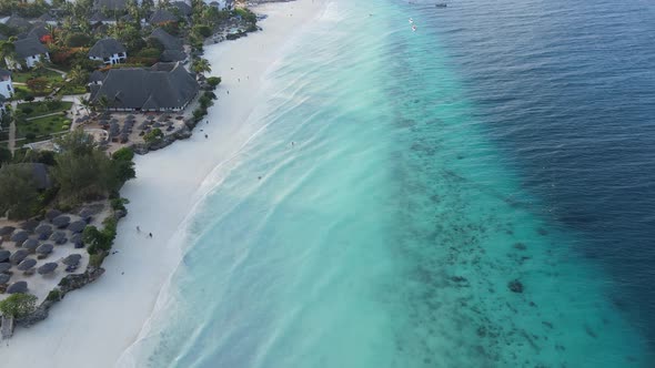 Indian Ocean Near the Coast of Zanzibar Island Tanzania Slow Motion