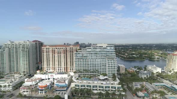 Aerial of hotels in Fort Lauderdale