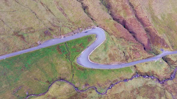 Aerial View From Glengesh Pass By Ardara, Donegal, Ireland