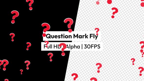 Question Mark Flying with Alpha