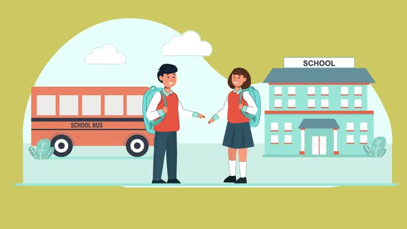 Back To School Animation Scene 02