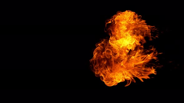 Super Slow Motion Shot of Fire Flame at 1000Fps